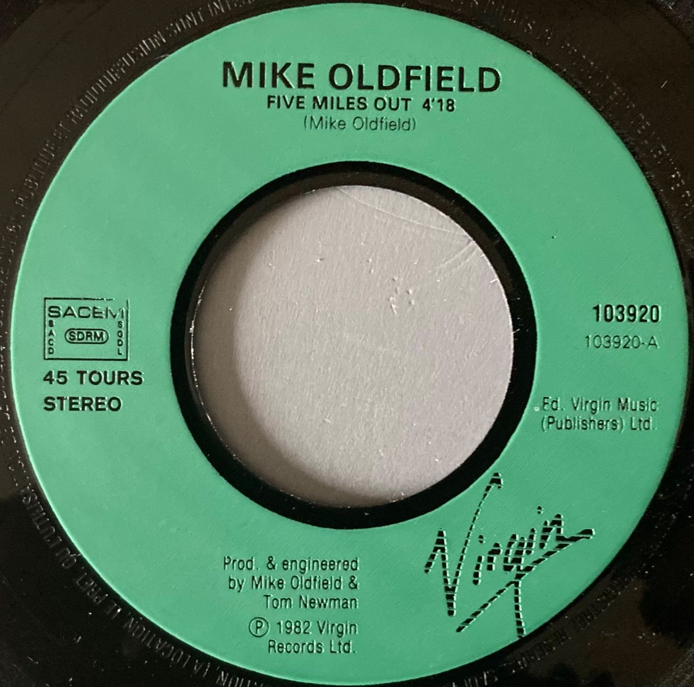 Schallplatten: MIKE OLDFIELD - FIVE MILES OUT – Gebraucht aus Poliez-Pittet von Newtown-Records 2