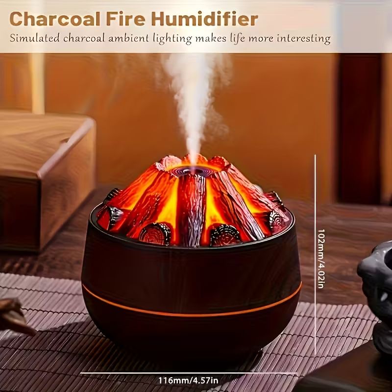 Umidificatori d'aria: Flammen-Luftbefeuchter mit Aroma-Diffusor und LED-Nachtlicht – Nuovo e nell'imballaggio originale da stans venduto da Kapferdesign 1