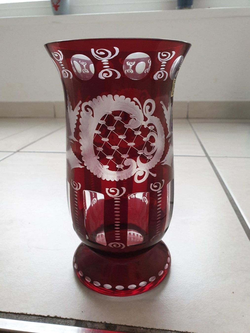 Vasi & Recipienti: antik gross KRISTALL-RUBINGLAS-VASE 29 – Nuovo (secondo la descrizione) da Tägerwilen venduto da Slodei 1