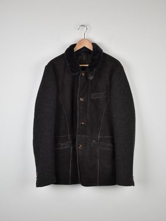 Gimo's Winterjacke Gr.54, mit Leder & Lammfell, neuwertig