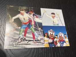Signiert! Glanzman/Silbermedaille Calgary 1988 + Fotokarte