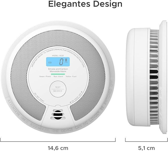 Misurare: 2 NEU - Rauch und CO Sensor – Nuovo e nell'imballaggio originale da Hüttikon venduto da abarb 1