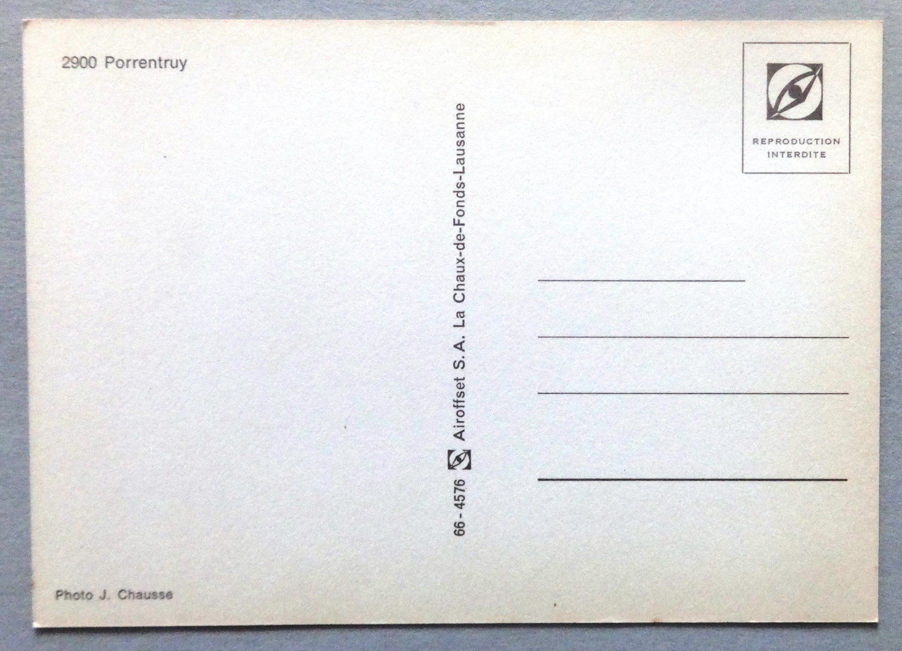 Cartoline postali: Porrentruy – Usato da Fétigny venduto da Billy2miny 1