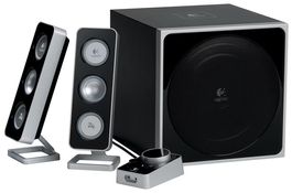 Lautsprecher System Logitech Z4 2.1 mit Subwoofer schwarz
