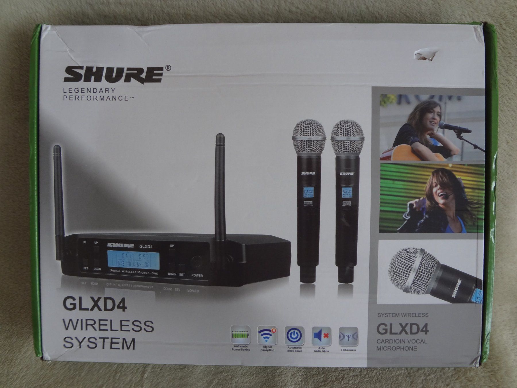 Shure Microfoni: Shure GLXD4 Beta 58a -  Microphone sans fil UHF set complet – Nuovo e nell'imballaggio originale da Aigle venduto da Prunellita