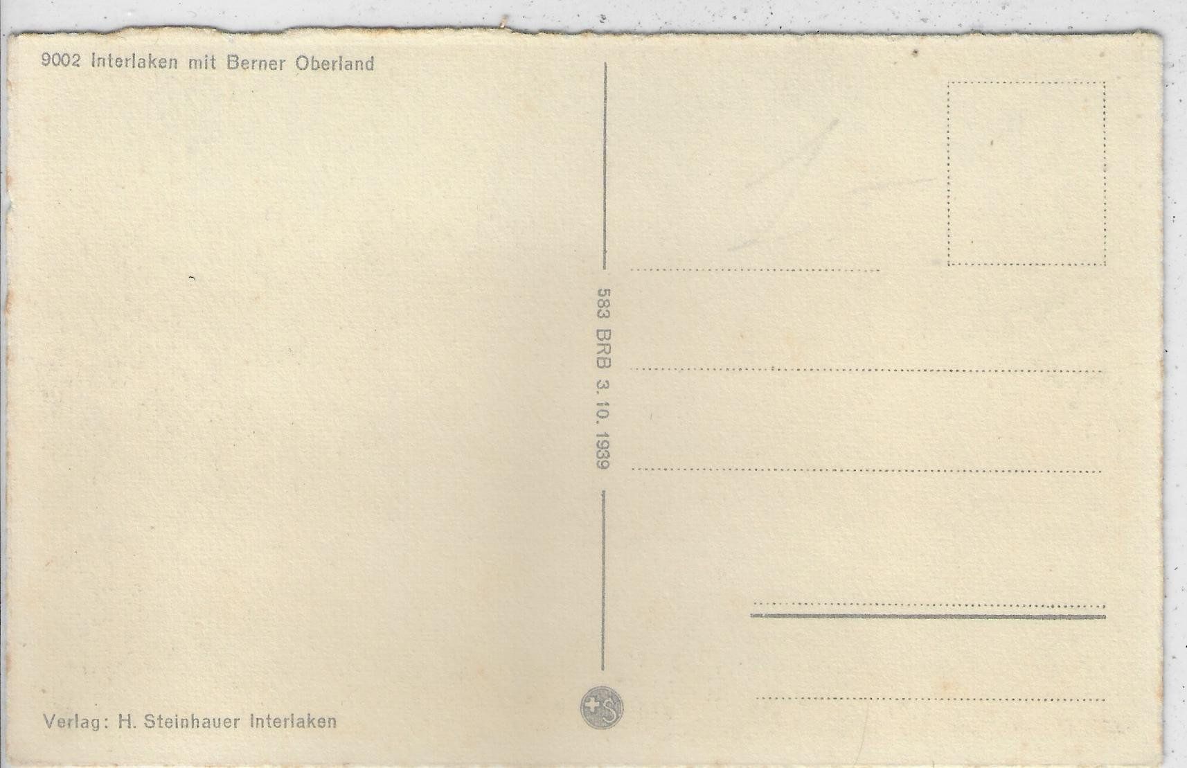 Ansichtskarten: Berner Oberland Panorama - Interlaken – Gebraucht aus Ettingen von Kartenplanet 1