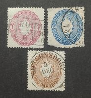Sachsen 1863, gestempelte