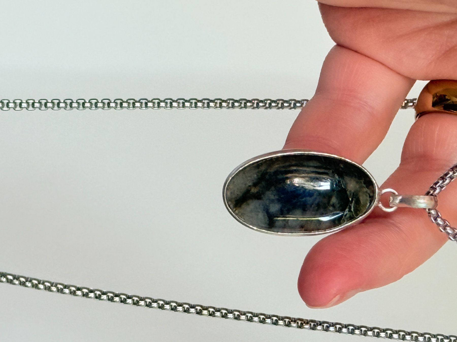 Catenine: Pendentif avec pierre naturelle Labradorit – Nuovo e nell'imballaggio originale da Genève venduto da AWWA 6