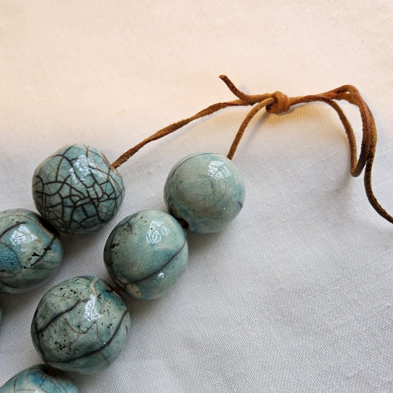 Catenine: Wunderschöne Keramik Handmade Halskette Collier, Türkis – Usato da Zürich venduto da gutsan 9