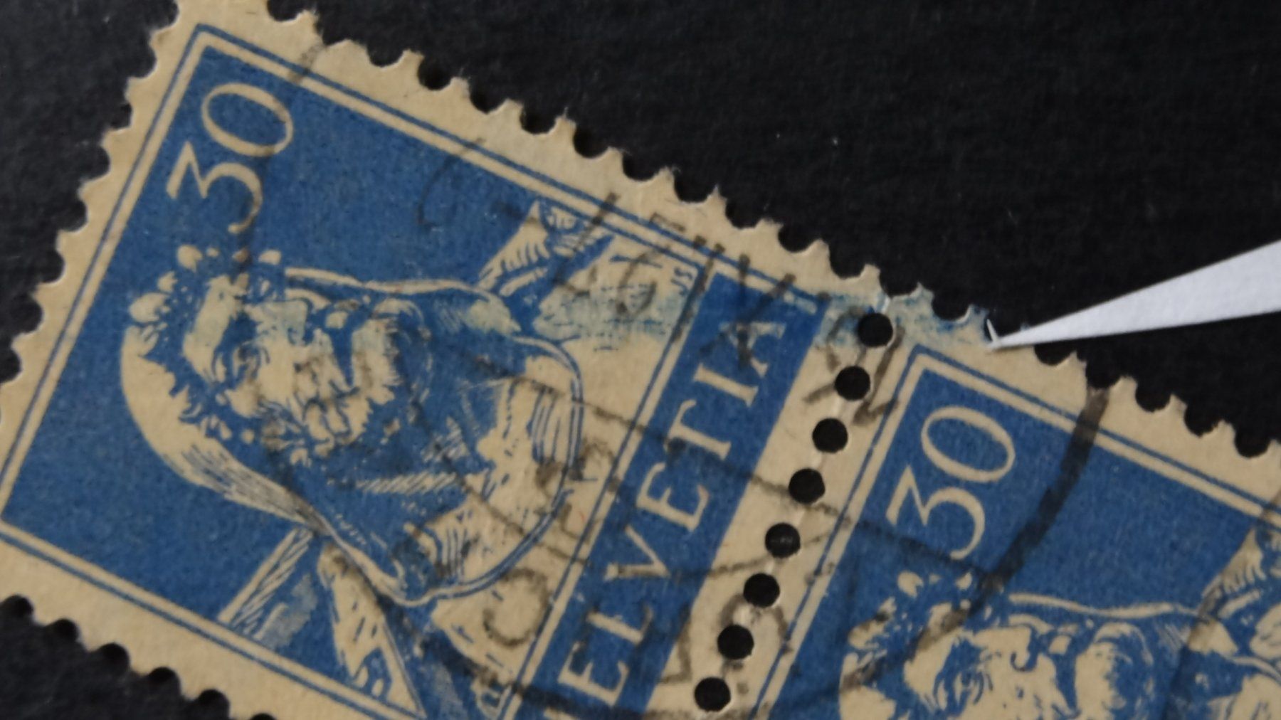 Alle Briefmarken: blauer Wischstrich SBK 160   70 – Gebraucht aus Anwil von C-DAIHA 1