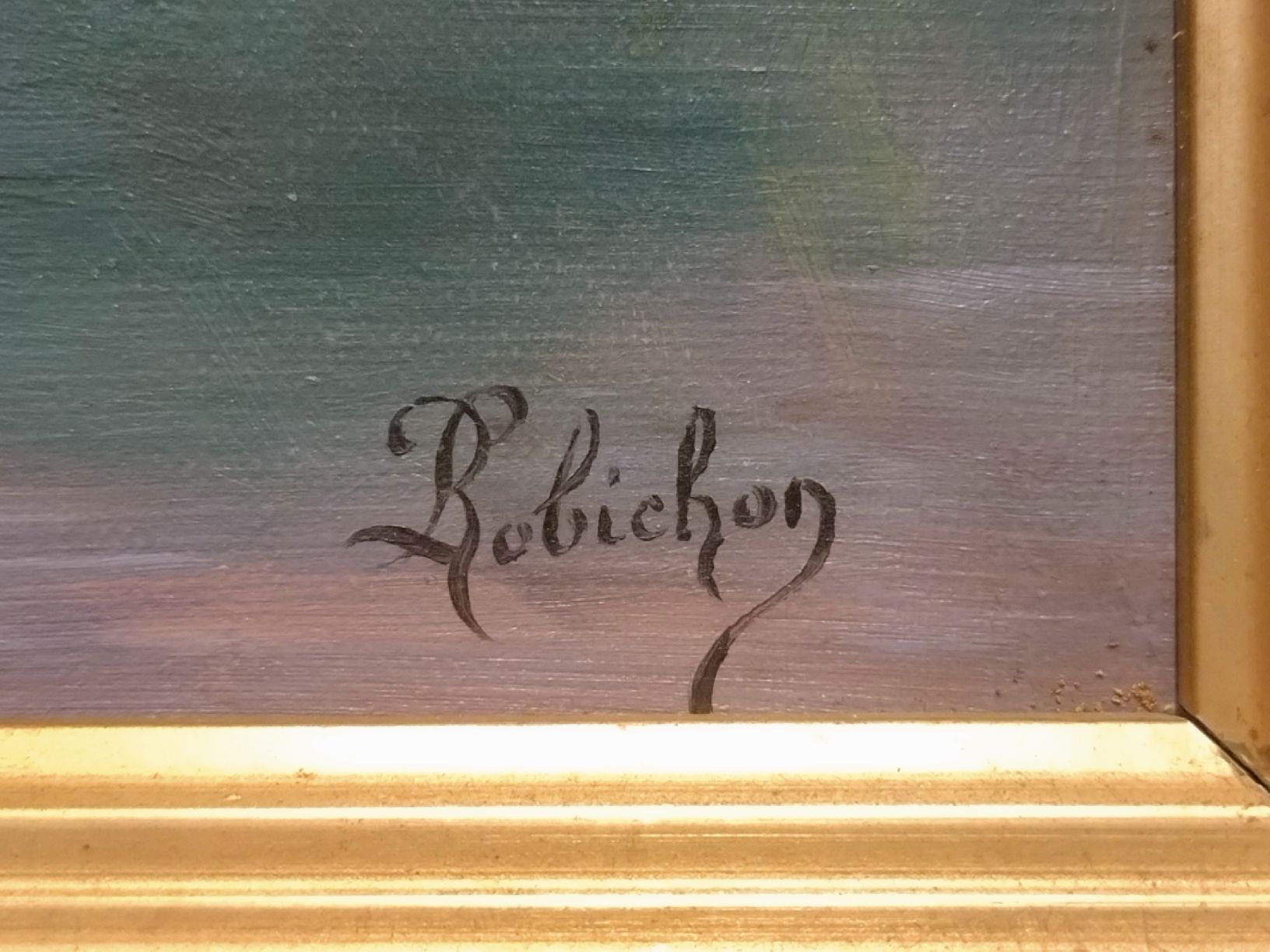 Dipinti: Tableau Paysage XIXÈME Robichon – Usato da Farvagny-le-Grand venduto da LaCaverne 2