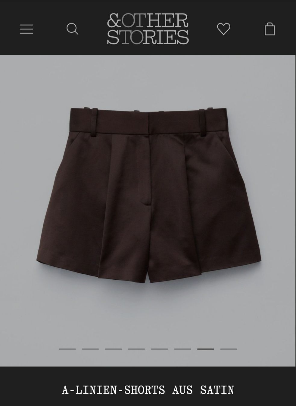 Other Stories Pantaloni: And other stories - Satin Shorts – Nuovo e nell'imballaggio originale da Dietikon venduto da nat_6p98