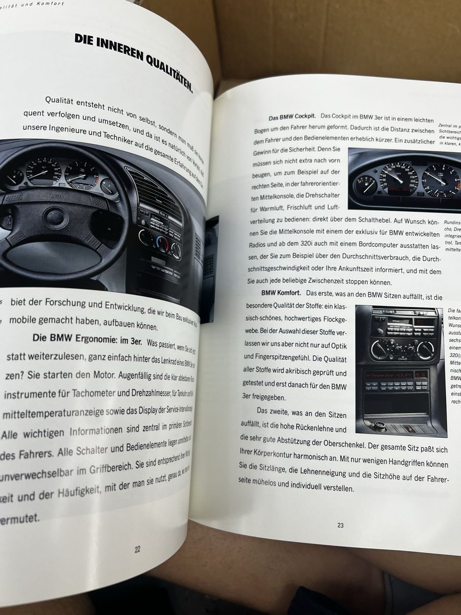 BMW Documenti: BMW 3er Limousinen Prospekt 1992 – Usato da Wettingen venduto da NickInc 4
