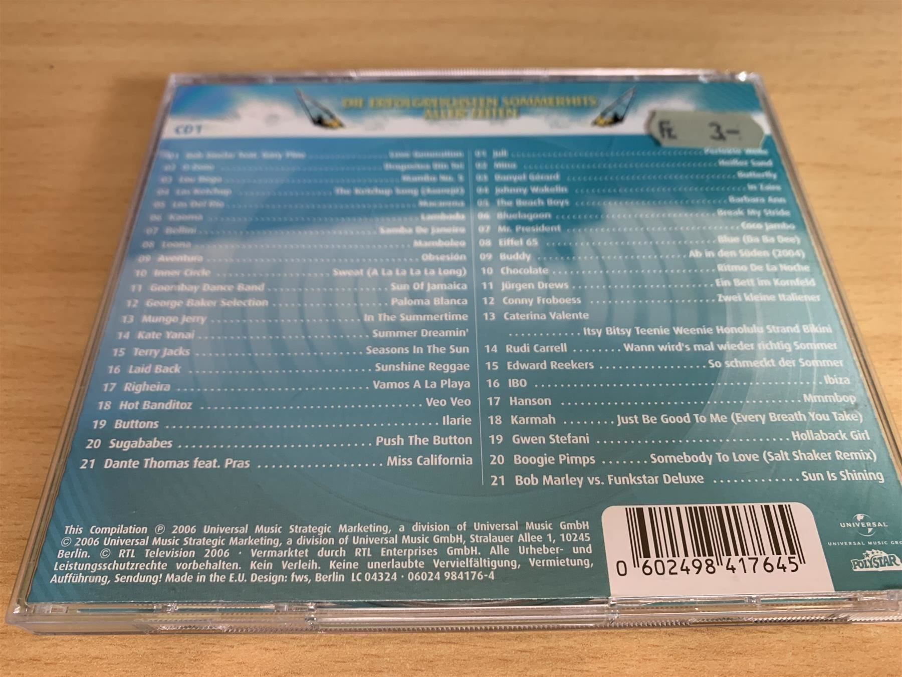 CD: Chart Show - Sommerhits - 2 CD – Usato da Rikon im Tösstal venduto da Alpenmutz 1