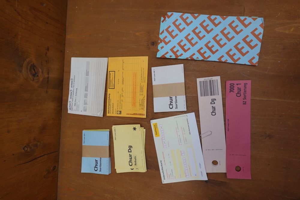 Ausgemusterte PTT Papiere Zettel Schriften Verarbeitungspap. (Gebraucht ...