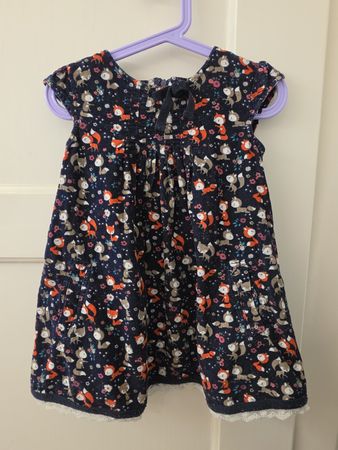 Mädchen Kleid H&M Fuchs Motiv dunkelblau Grösse 104