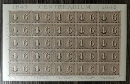 TR92 Bloc Timbre Suisse 1943 Non Oblitere