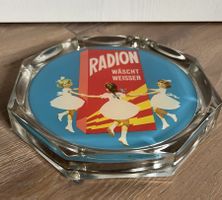 alter Zahlteller / Münzteller "Radion", Glas, 50er, top!
