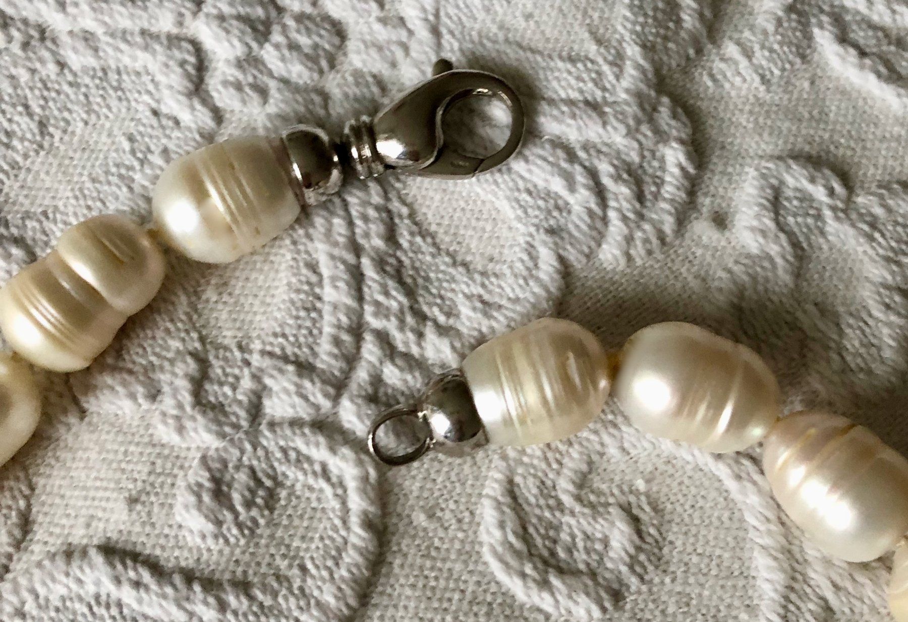 Ketten: NEU: weisse Echtperlenkette, Halskette, Perlenkette, Collier – Neu (gemäss Beschreibung) aus Zürich von aboxi 5
