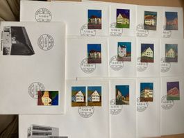 Liechtenstein 1978 Satz Bauten mit alten Ortsstempel von Li