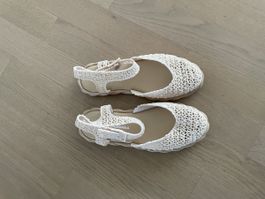 Melissa Campana Sandalen weiss geflochten guter Zustand