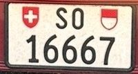 Schilder: SO 16667 Kontrollschild Solothurn Auto – Gebraucht aus Herbetswil von Jane.Doe