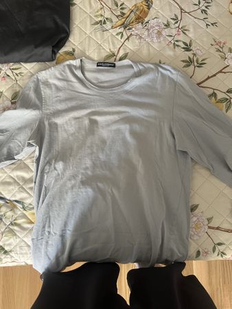 Maglia Dolce Gabbana maniche lunghe grigio chiaro