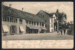 Rüti, Strassenpartie mit Stallung und G