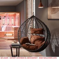 8584 Polyrattan Hängekorb CUBA Hängesessel NUR KORB & KISSEN