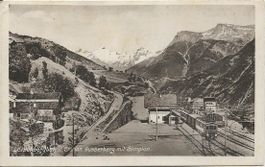 Ausserberg VS Bahnhof Lötschberg - Simplon Bahn ca. 1920