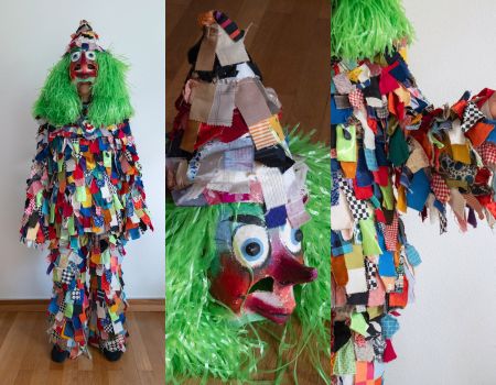 antiker Blätzlibajass, Hose, Oberteil, Kragen, Picolo Larve