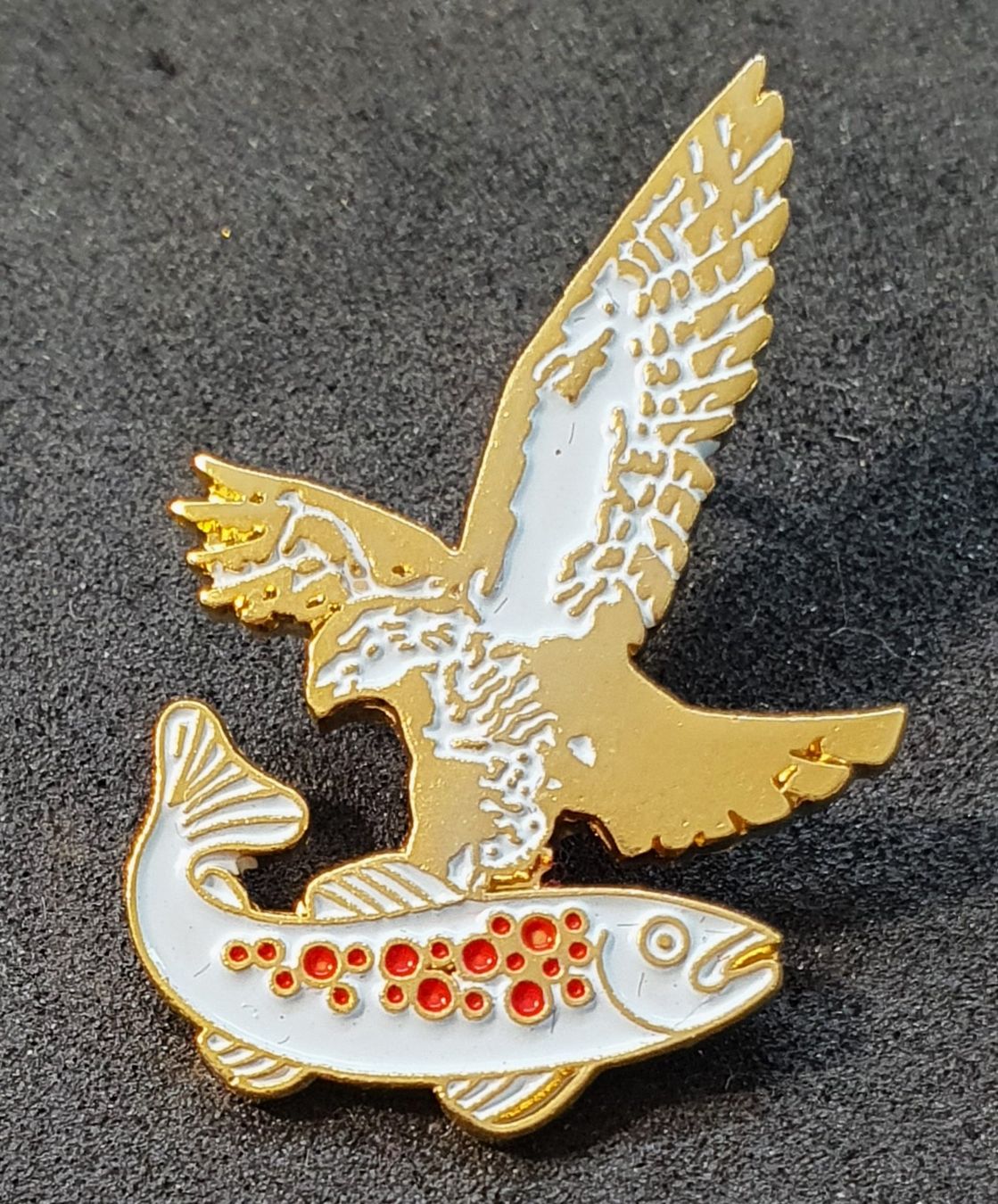 Plaketten & Abzeichen: U162 - Pin Adler mit Fisch – Gebraucht aus Reinach BL von Boston-Verkauf 1