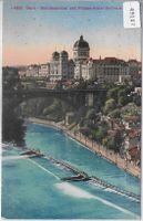 Bern - Bundespalast und Palace-Hotel Bellevue - Litho