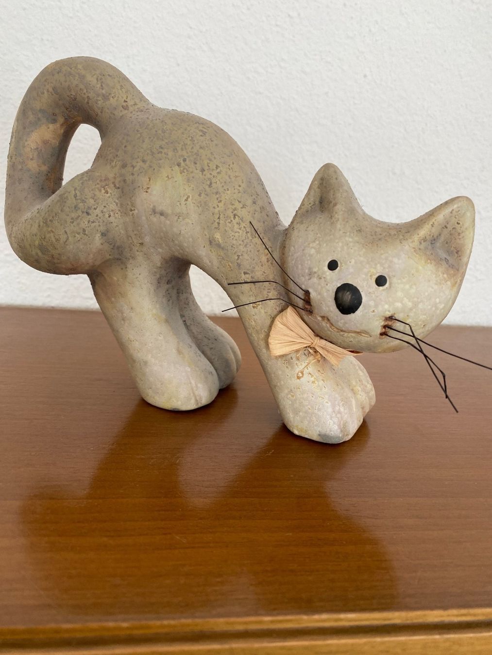 Statuette: stehende Katze aus Ton – Usato da Schlieren venduto da Trudyschoe 1
