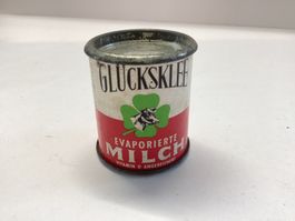 Antike Spielzeug Dose Glücksklee MILCH für Kaufmannsladen