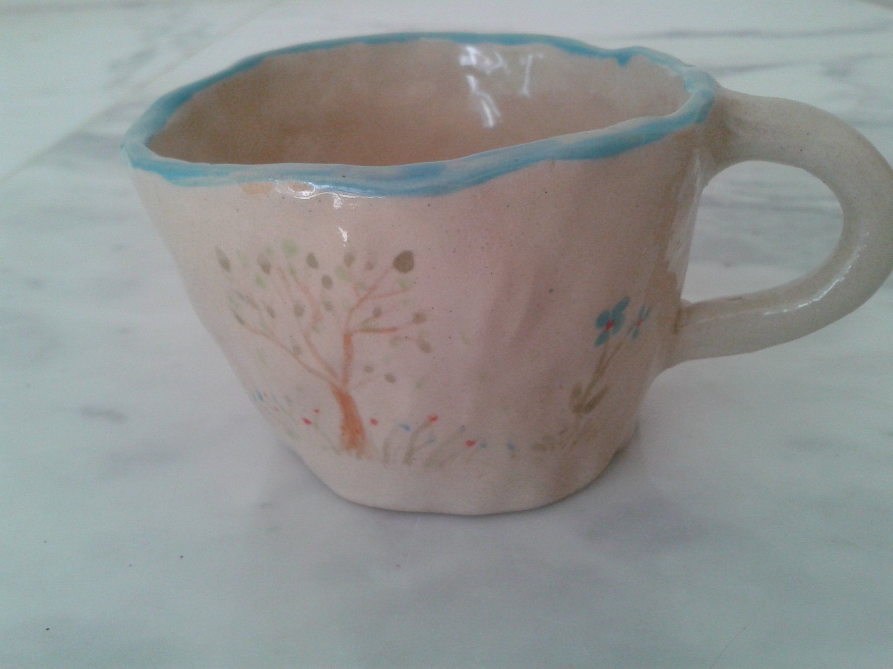 Tassen: schöne kleine handgemachte Tasse handbemalt - Muttertag – Neu (gemäss Beschreibung) aus Camorino von Campellino 1