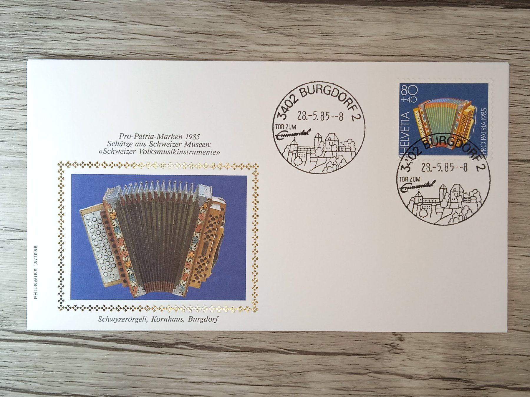 Tutti i francobolli: TR51 Enveloppe + Timbre Suisse 1985 – Usato da Cousset venduto da Patrick_Collections