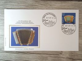 TR51 Enveloppe + Timbre Suisse 1985