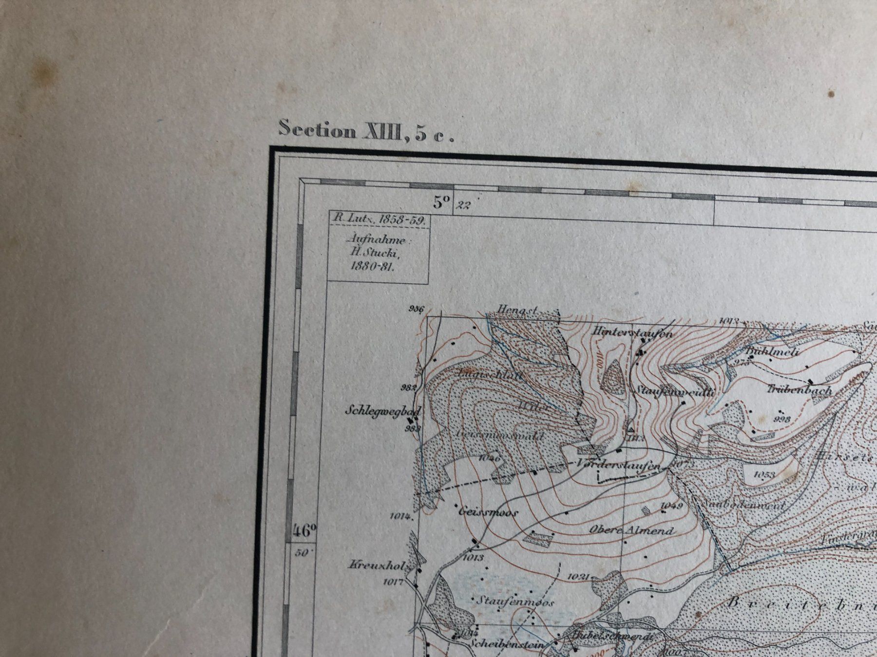 Landkarten & Atlanten: Siegfriedatlas Bl. 385: Schwarzenegg 1886 – Gebraucht aus Zürich von allp 4