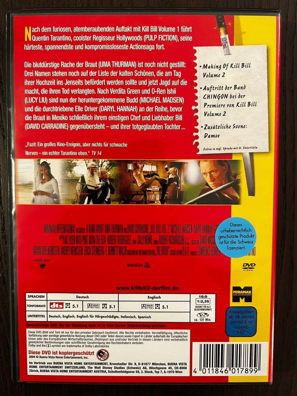 Tutti i DVDs: Kill Bill Vol. 2 – Usato da Zürich venduto da FilmFreunde 1