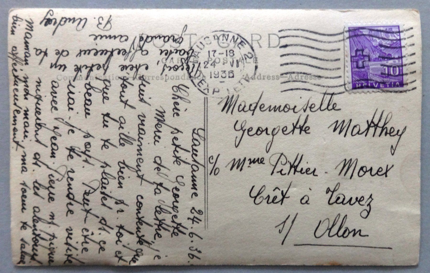 Cartes postales: Mère avec sont enfant – Défectueux à Fétigny par Billy2miny 1