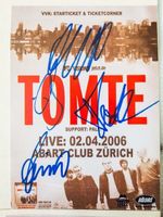 Tomte - Autogramm auf Ticket
