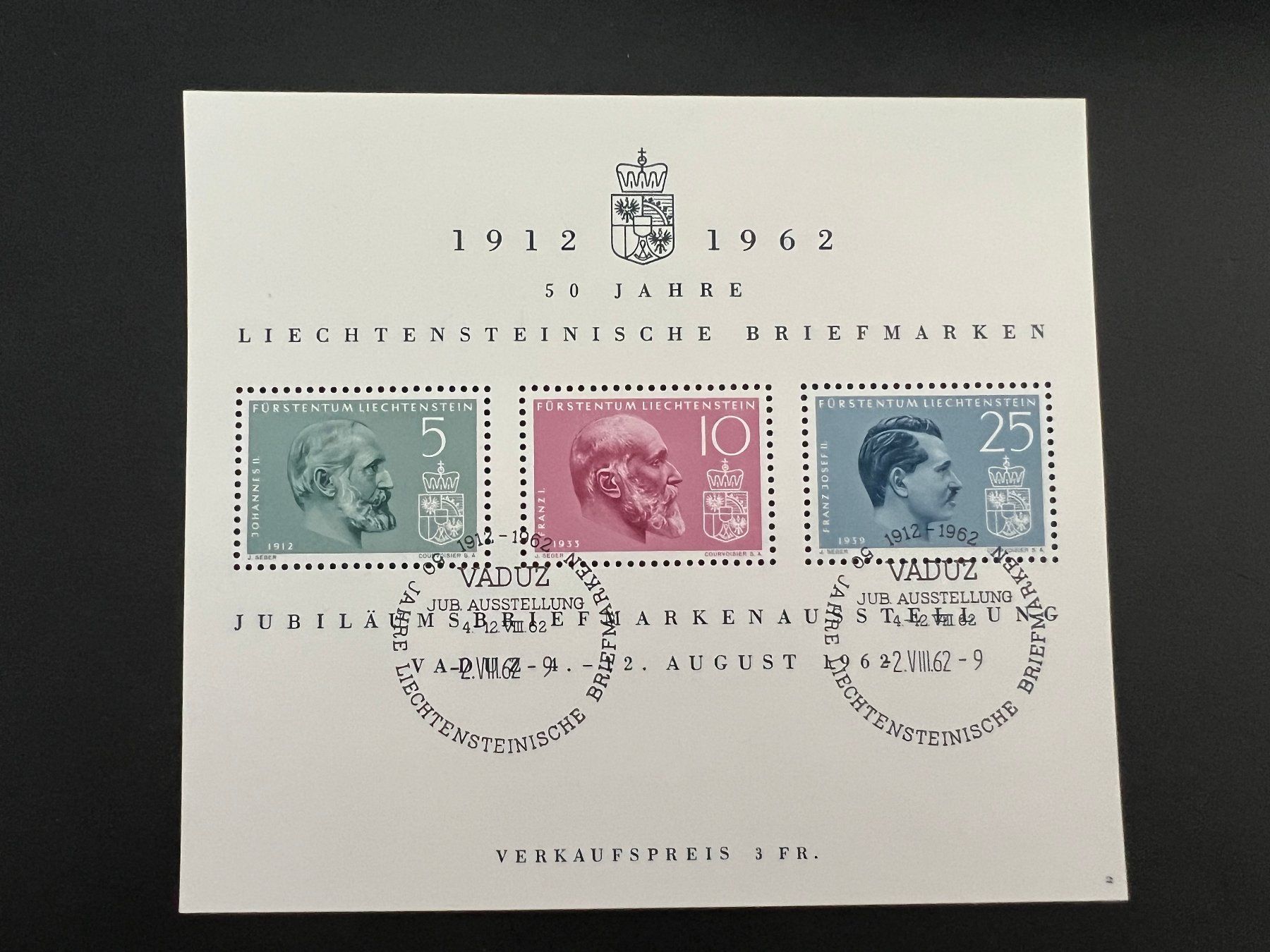 Tous les timbres: Liechtenstein Block W32 FDC  (D775) – D'occasion à Hinwil par Sidi4