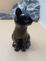 Katzen-Figur Schwarz mit Glitzer – Epoxidharz Unikat
