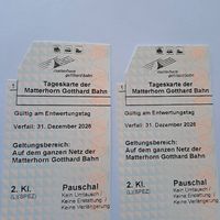 2 × Tageskarte der Matterhorn Gotthard Bahn