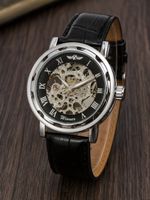 WINNER Skeleton Automatikuhr  Schwarz/Silber
