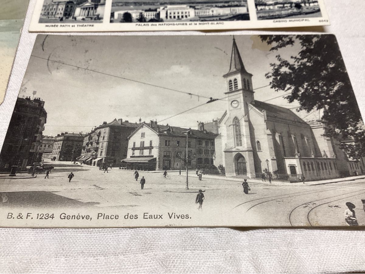 Cartoline postali: Genève 3 pièces dés 1911 – Usato da Luc (Ayent) venduto da Rebouille 2