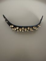 Black Leather Bracelet with Spikes - Cool!
