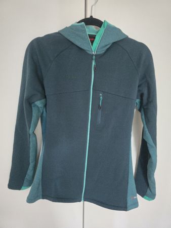 Mammut Fleecejacke Damen Grösse M mit Kapuze dunkelgrün