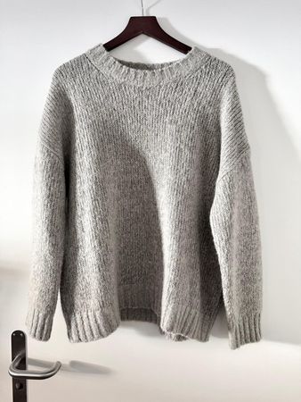 Lilienfels Pullover 38 braun grau Glitzer oversized